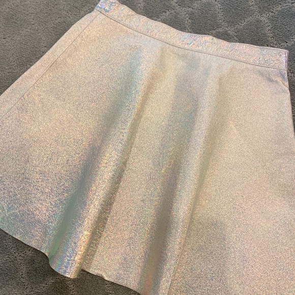 American apparel silver hologram Genuine weather skater skirt small - Picture 2 of 4